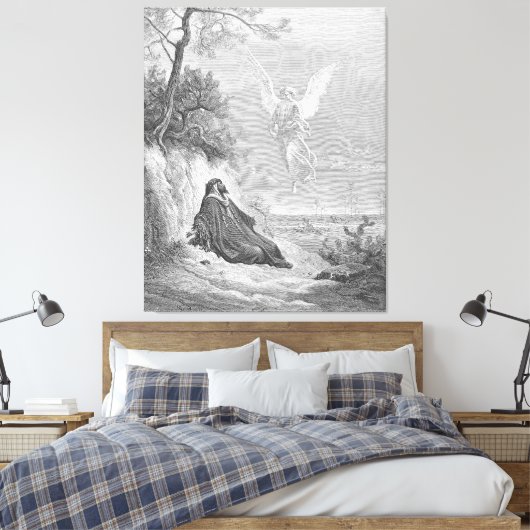 Gustave Doré - Elija wird von einem Engel ernährt Leinwanddruck (Insitu (Schlafzimmer))