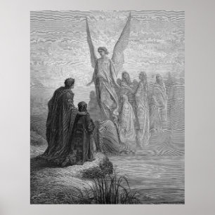 Gustave Dore Graving Dante Purgatory Illustration Poster