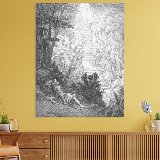 Gustave Doré - Jacob's Dream Leinwanddruck (Insitu (Wohnzimmer))