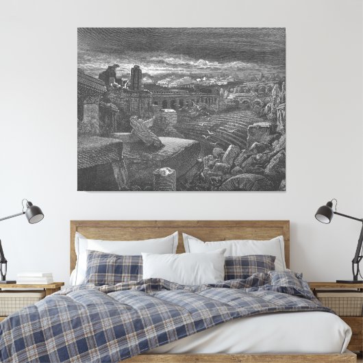 Gustave Doré - Jesajas Vision der Zerstörung Leinwanddruck (Insitu (Schlafzimmer))