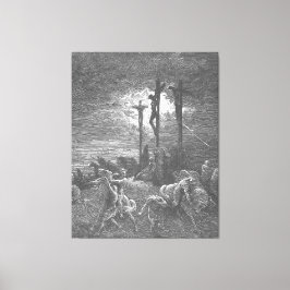 Gustave Doré - Lukas 23C Finsternis bei der Kreuzi Leinwanddruck