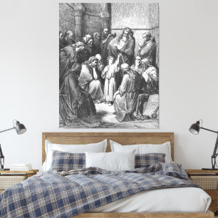 Gustave Doré - Lukas 2B Jesus befragt die Ärzte Leinwanddruck