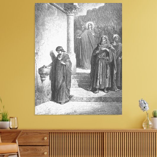 Gustave Doré - Mark 12 The Widow's Mite Leinwanddruck (Insitu (Wohnzimmer))