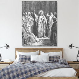 Gustave Doré - Markus 1B Jesus predigt in der Syna Leinwanddruck