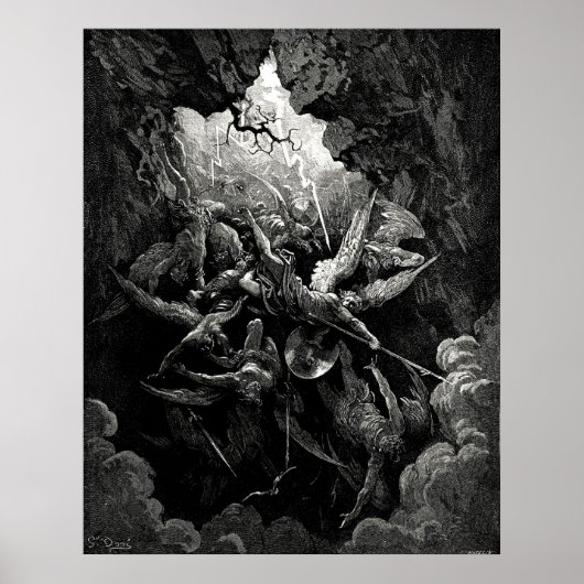 Gustave Doré Miltons Paradies Lost Hell Graving Poster (Vorne)