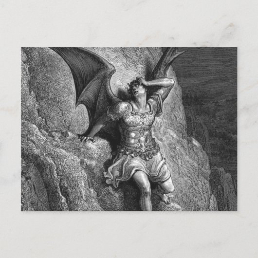 Gustave Dore Paradise Lost Postkarte (Vorderseite)