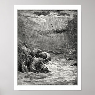 Gustave Dore: Reptilien mit Laichen reichlich Poster