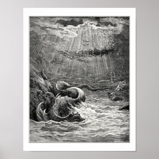 Gustave Dore: Reptilien mit Laichen reichlich Poster (Vorne)