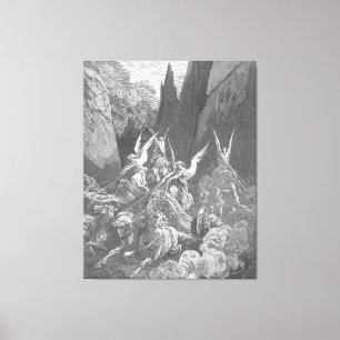 Gustave Doré - Sacharjas Vision von vier Streitwag Leinwanddruck