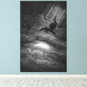 Gustave Dore Satan im Paradies Lost Leinwanddruck (Insitu (Holzboden))