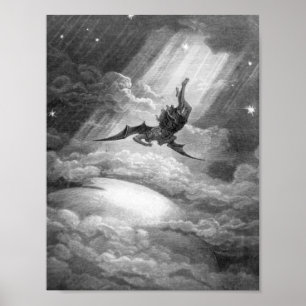 Gustave Dore Satan Vom Paradies Lost John Milot Poster