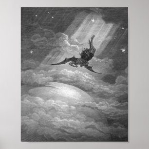 Gustave Dore Satan Vom Paradies Lost John Milton Poster