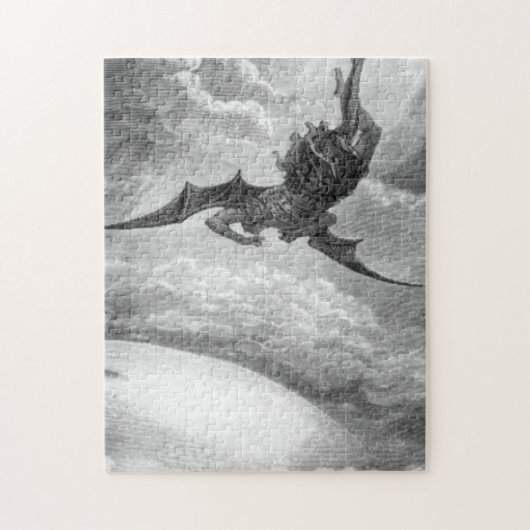 Gustave Dore Satan vom Paradies verloren durch Joh Puzzle (Vertikal)