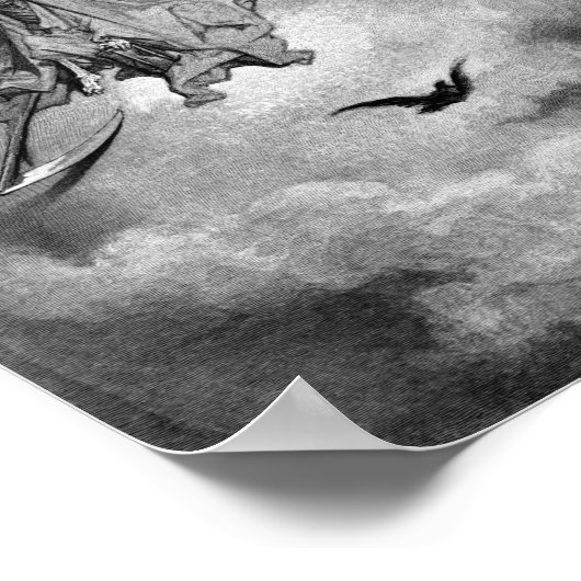 Gustave Dore - The Raven Poster (Ecke)