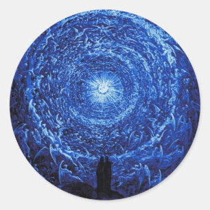 Gustave Dore The White Rose (blau) Stickers