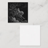 Gustave Dore - Tod auf dem blassen Pferd Quadratische Visitenkarte (Vorne/Hinten)