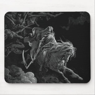 Gustave Dore - Tod auf dem blauen Pferd Mousepad