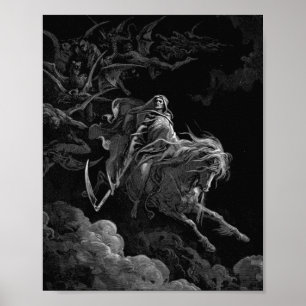 Gustave Dore - Tod auf dem blauen Pferd Poster