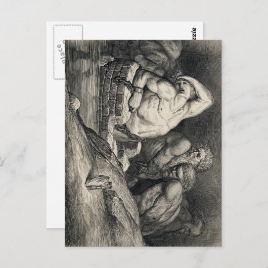 Gustave Dorés Titanen Postkarte (Vorne/Hinten)