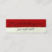 Gustave & Elizabeth ~ Business / Calling Cards Telefonnummerkarte (Rückseite)