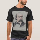 Gustave Flaubert - Autor T-Shirt (Vorderseite)