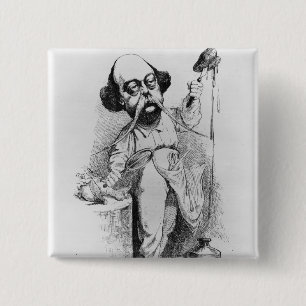Gustave Flaubert, der Madame Bovary zergliedert Button