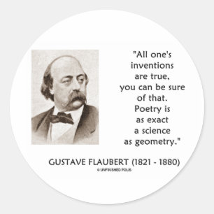 Gustave Flaubert-Erfindungen richten Runder Aufkleber