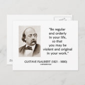 Gustave Flaubert gewalttätiges Original in Ihrer A Postkarte (Vorne/Hinten)