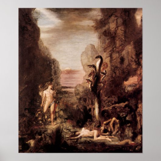 Gustave Moreau - Hercules und die Hydra Poster (Vorne)