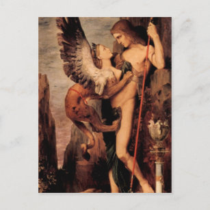 Gustave Moreau - Ödipus und die Sphinx Postkarte