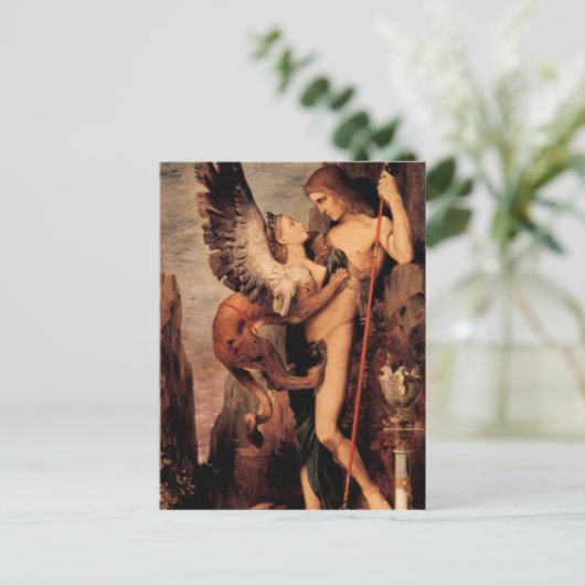 Gustave Moreau - Ödipus und die Sphinx Postkarte (Stehend Vorderseite)