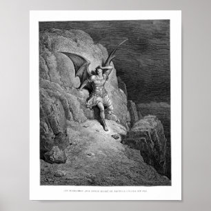 Gustave während des Sturzes des Satan Paradies ver Poster