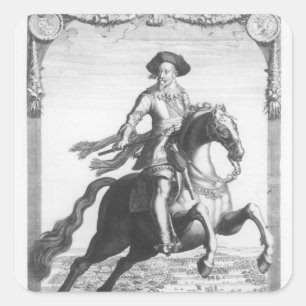 Gustavus Adolphus II, König von Schweden, an Quadratischer Aufkleber