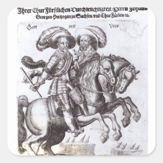 Gustavus Adolphus II und Gustavus Adolphus IV Quadratischer Aufkleber (Vorderseite)