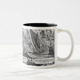 Gustavus Adolphus Landung bei Stralsund im Jahre Zweifarbige Tasse