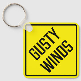 Gusty Winds Metal Square Schlüsselanhänger