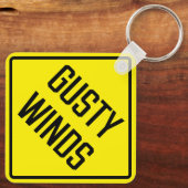 Gusty Winds Metal Square Schlüsselanhänger (Rückseite)