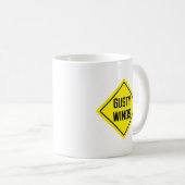 Gusty Winds Road Sign | Klassische Tasse (VorderseiteRechts)