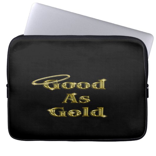 Gut als Gold Laptopschutzhülle (Vorderseite)