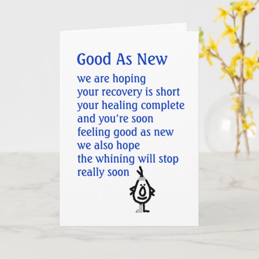 Gut als neu karte (Gelbe Blume)