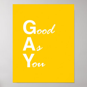 GUT ALS SIE HOMOSEXUELL POSTER