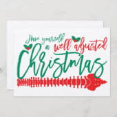 Gut angepasste Weihnachts-Chiropraktikkarte Einladung (Vorne/Hinten)