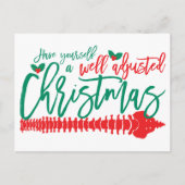 Gut angepasstes Weihnachts-Chiropraktikum Feiertagspostkarte (Vorderseite)