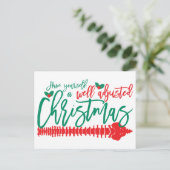 Gut angepasstes Weihnachts-Chiropraktikum Feiertagspostkarte (Stehend Vorderseite)