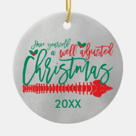 Gut angepasstes Weihnachts-Chiropraktikum Keramik Ornament