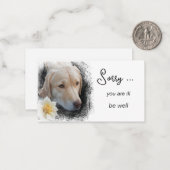 *~* GUT AP62 Hunde Blume Flat Note Card Mitteilungskarte (Vorderseite/Rückseite Beispiel)
