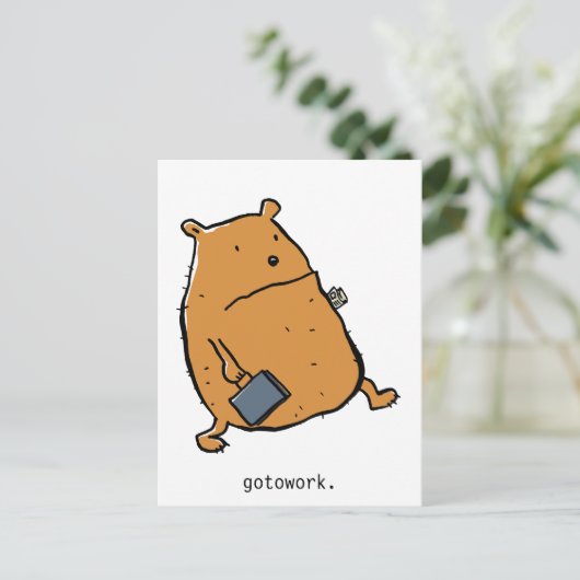 gut arbeiten. postkarte (Stehend Vorderseite)