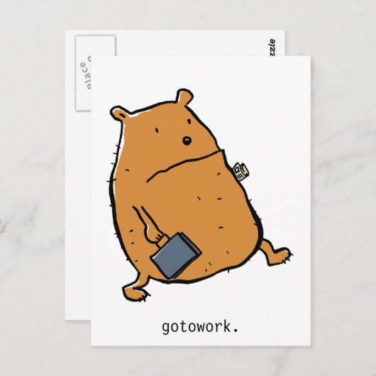 gut arbeiten. postkarte (Vorne/Hinten)