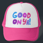 GUT AUF YA! Niedliche Farbenprägung der Aussie Truckerkappe<br><div class="desc">Dieses Design finden Sie auch auf Shirts,  Aufklebern,  Karten,  Tasse und Tasten. Besuchen Sie unbedingt auch meinen Shop für weitere Designs. Oder wenn Sie etwas Angewohntes möchten,  lass mir bitte Bescheid.</div>