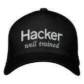 Gut ausgebildete Black Hat Hacker Bestickte Kappe (Vorderseite)